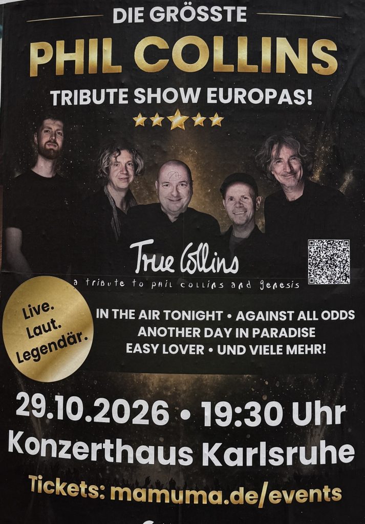 Die größte Phil Collins Tribute Show Europas 29.10.2026 19:30 im Konzerthaus Karlsruhe
