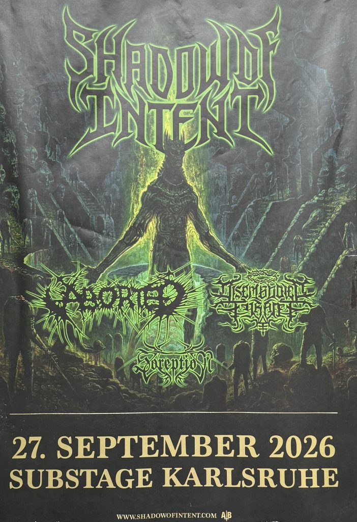 Substage Plakat - Shadow of Intent am 27 September 2026