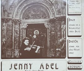 Jenny Abel - Violin - Solo. - Recital - Henze - Bach - Bartók Jenny Abel - Violin - Solo. - Recital - Henze - Bach - Bartók